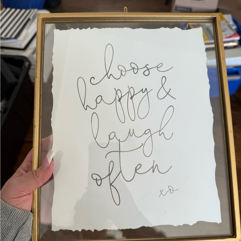 Gold Framed Inspirational Wall Art